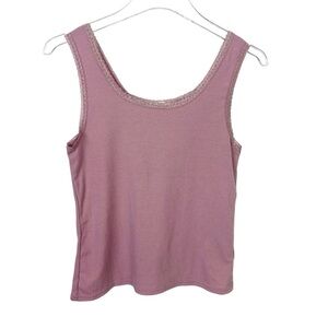 Paper + Tee Women's Mauve Tank Top Size Medium